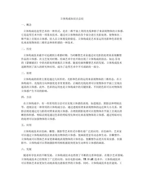 立体构成知识点总结