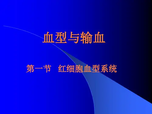 血型与输血PPT课件