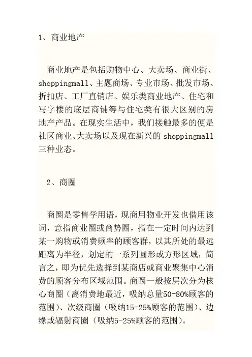 商业地产的分类