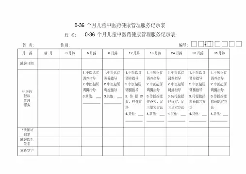 0-36个月儿童中医药健康管理服务记录表(改).pdf