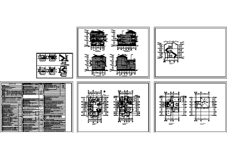 某地区某花园别墅设计cad建筑方案图
