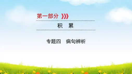 中考语文二轮复习《病句辨析》课件 