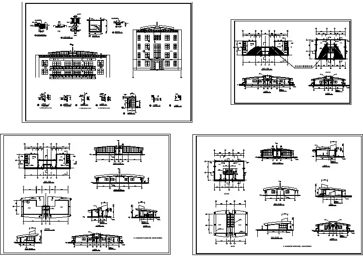 农民住宅楼建筑施工CAD设计方案图纸
