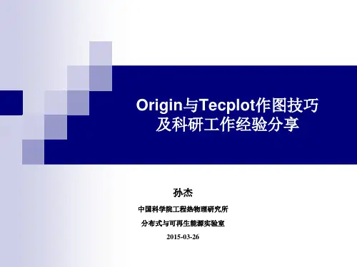 Origin与Tecplot作图技巧及科研工作经验分享