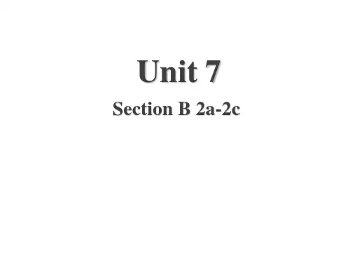 2020—2021学年人教新目标版英语七年级下册 Unit 7 ---2c课件