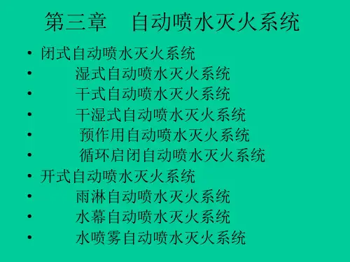 自动喷水灭火系统