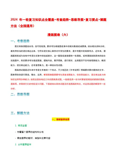 专题06 漫画图表-2024年中考语文一轮复习知识点全覆盖+考查趋势+思维导图+复习要点+解题方法