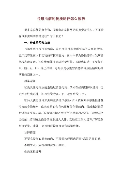 弓形虫病的传播途径 怎么预防