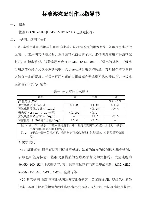 标准溶液