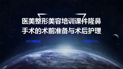 医美整形美容培训课件隆鼻手术的术前准备与术后护理