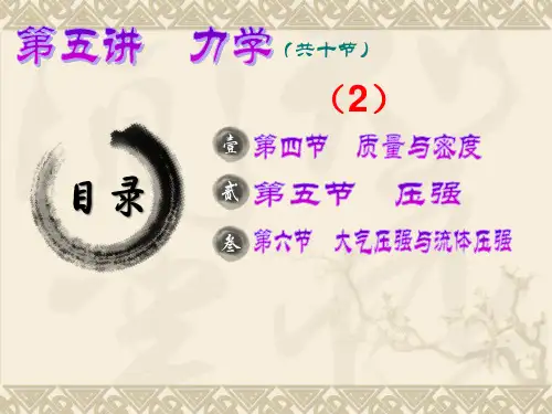 初中物理总复习课件-力学(2)