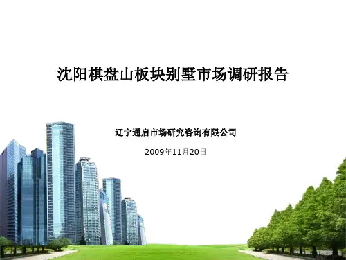 沈阳棋盘山板块别墅市场调研报告-40页