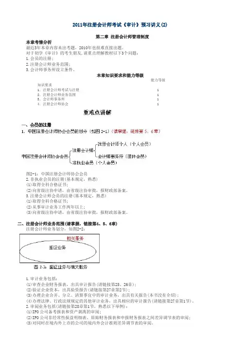 2011年注册会计师考试《审计》预习讲义(2)