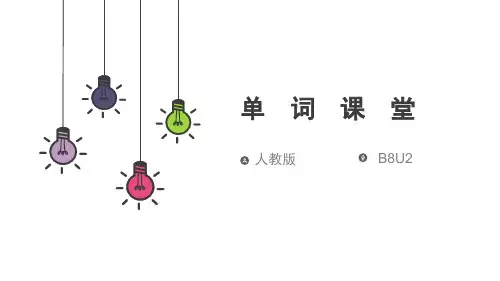 Unit 2 词汇课件-2021-2022学年高中英语人教新课标选修八