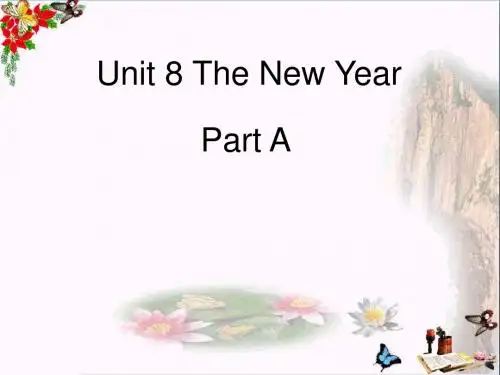 三年级英语上册Unit8ThenewyearPartA PPT精品课件2(新版)闽教版
