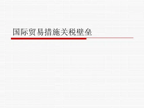 国际贸易措施关税壁垒