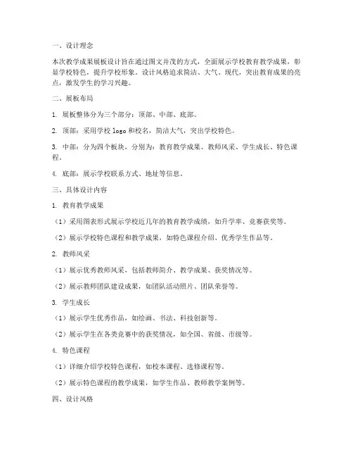 教学成果展板设计方案