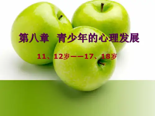 第八章 青少年的心理发展