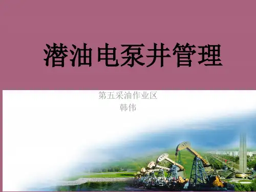 采油工电泵井生产管理ppt课件