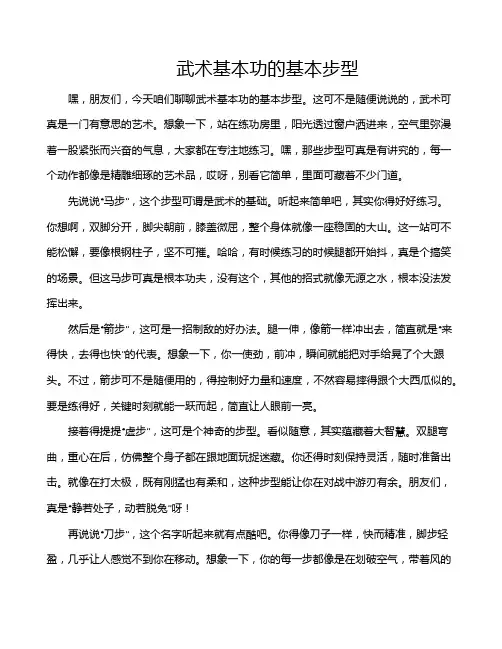 武术基本功的基本步型