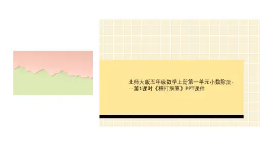 北师大版五年级数学上册第一单元小数除法---第1课时《精打细算》PPT课件