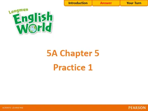 香港朗文5Achapter5Festivals around the world Practice1