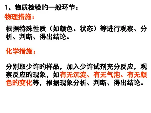 常见物质的鉴别方法优质课件