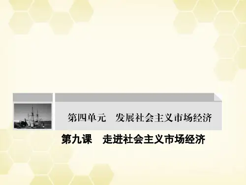 2012届高三政治一轮复习 经济生活 第九课走进社会主义市场经济课件