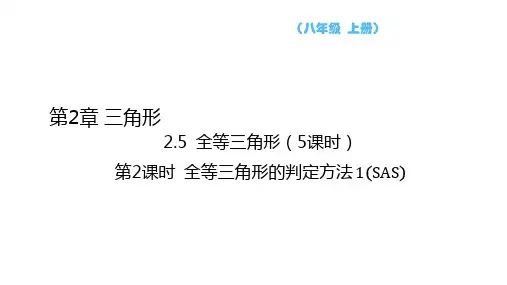 +全等三角形的判定方法+1(SAS)++++课件+-+2024—-2025学年湘教版八年级数学上册