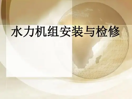 水轮发电机的安装