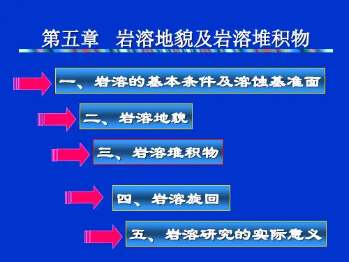 5第五章岩溶地貌及岩溶堆积物
