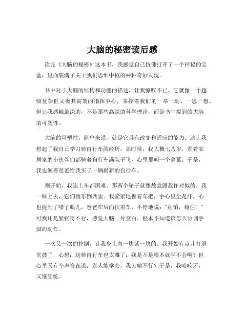 大脑的秘密读后感