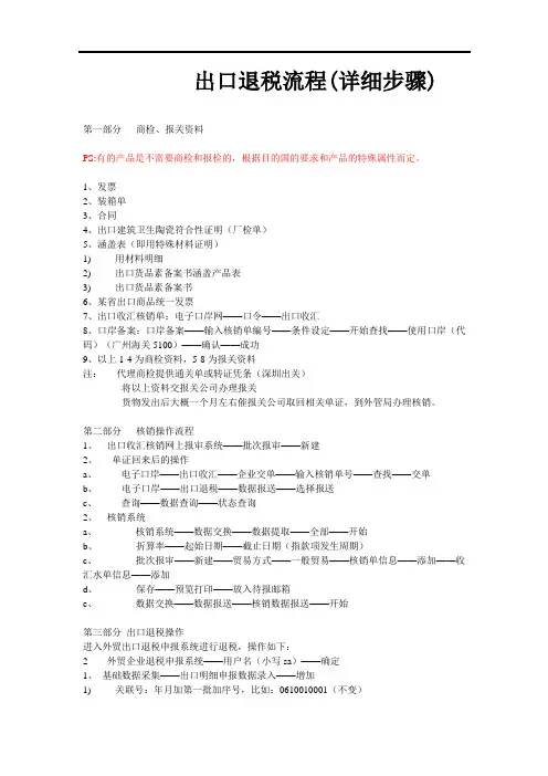 出口退税流程(详细步骤)
