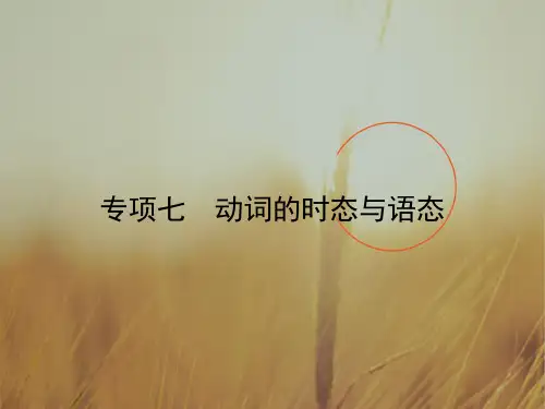 2018高考英语北师大版一轮复习参考课件：语法专项7 动词的时态与语态