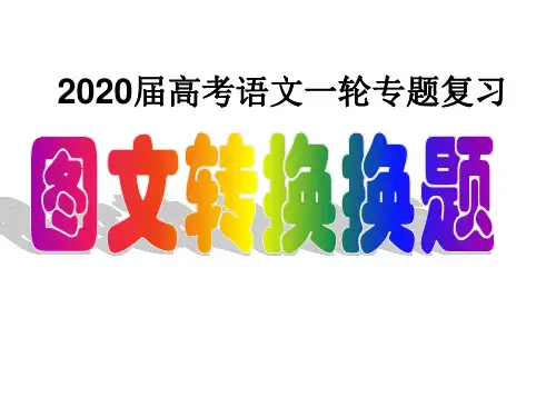 高三语文一轮复习图文转换题优质课件