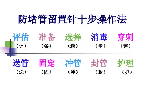 防堵管留置针步课件