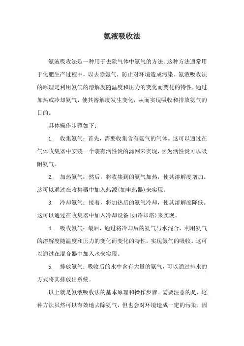 氨液吸收法
