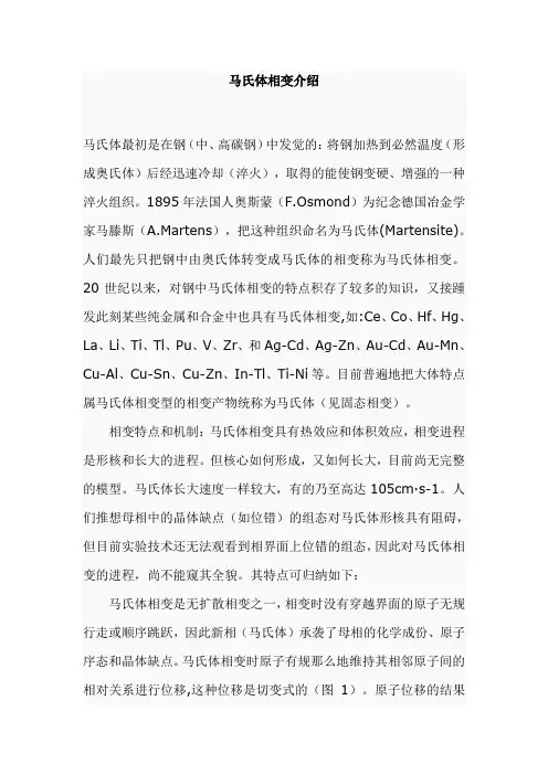 马氏体相变介绍
