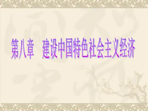第八章 建设中国特色社会主义经济