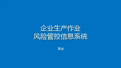 企业安全风险管控信息系统