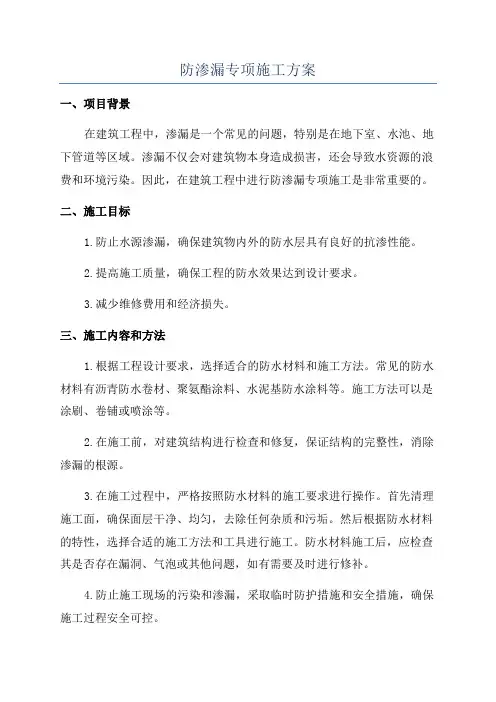 防渗漏专项施工方案