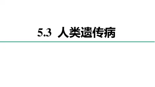《人类遗传病》基因突变及其他变异PPT课件