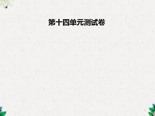 九年级英语全册人教版课件：第十四单元测试卷(共72张PPT)