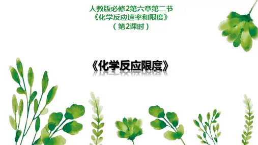 6.2.2化学反应限度课件高中化学人教版必修第二册
