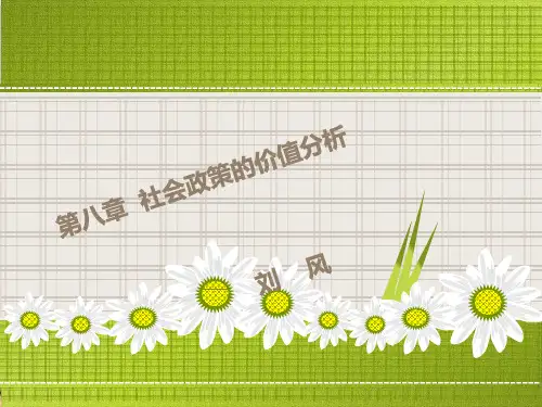 社会政策的价值分析教材(PPT 69页)