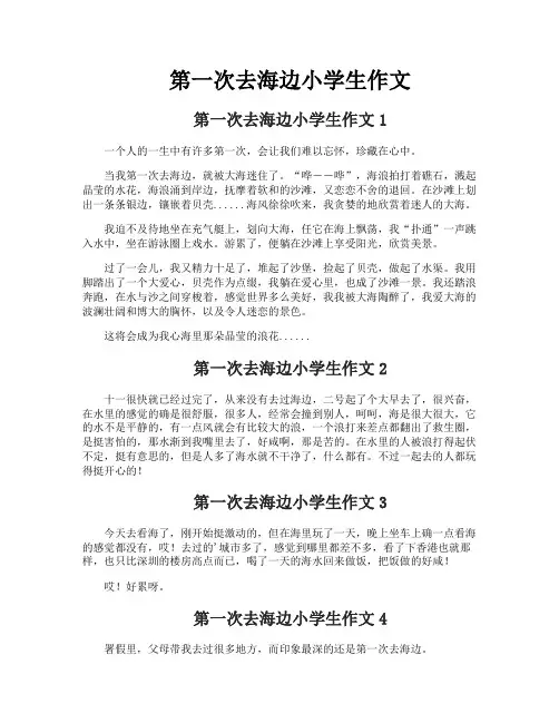 第一次去海边小学生作文