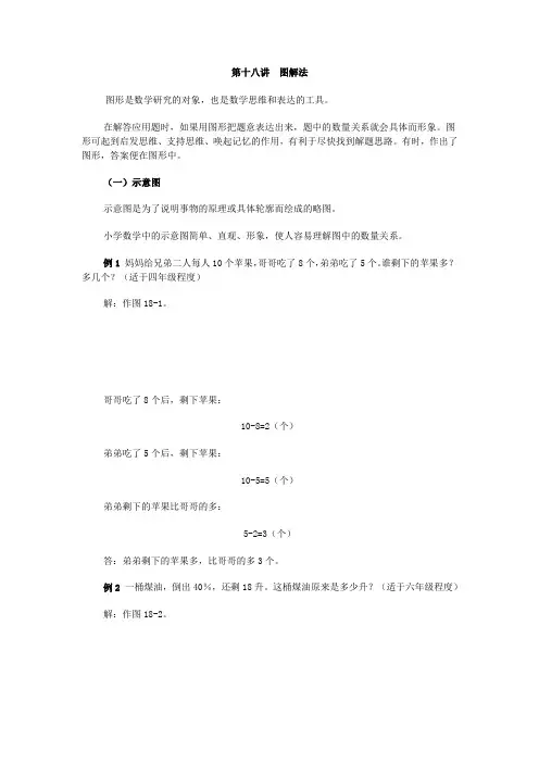 数学方法分析之小学奥数第十八讲  图解法