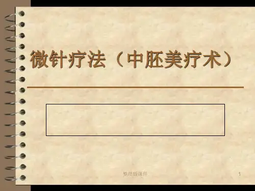 微针疗法(中胚美疗术)ppt课件
