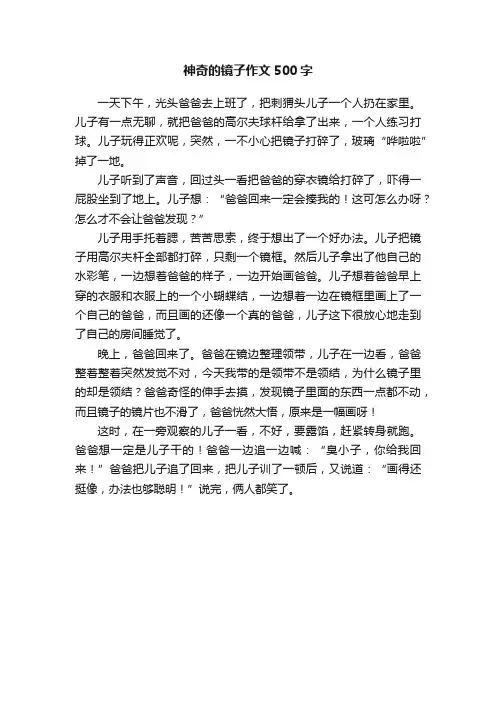 神奇的镜子作文500字