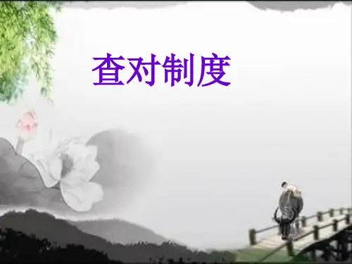 查对制度PPT幻灯片课件